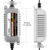 imageMOTOPOWER MP00205B 12V 1000mA Automatic Battery Charger Battery Maintainer Trickle Charger and Battery Desulfator with Timer Protection  Greya  Grey