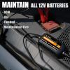 imageMOTOPOWER MP00205B 12V 1000mA Automatic Battery Charger Battery Maintainer Trickle Charger and Battery Desulfator with Timer Protection  Greyb  Black