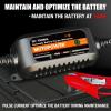 imageMOTOPOWER MP00205B 12V 1000mA Automatic Battery Charger Battery Maintainer Trickle Charger and Battery Desulfator with Timer Protection  Greyb  Black