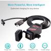 imageMOTOPOWER MP0608 31Amp Motorcycle Dual USB Port SAE to USB Adapter Battery Monitor with Switch Control and LED IndicatorsDual USB  Batt MonitorSAE Harness not included