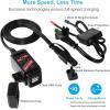 imageMOTOPOWER MP0608 31Amp Motorcycle Dual USB Port SAE to USB Adapter Battery Monitor with Switch Control and LED Indicatorsa Dual USB  Batt Monitor  SAE Terminal Harness