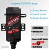 imageMOTOPOWER MP0608 31Amp Motorcycle Dual USB Port SAE to USB Adapter Battery Monitor with Switch Control and LED Indicatorsa Dual USB  Batt Monitor  SAE Terminal Harness