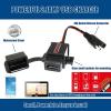imageMOTOPOWER MP0609A 31Amp Motorcycle USB Port Kit SAE to USB Adapter On Motorcycleb  SAE to USB Adapter