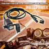 imageMOTOPOWER MP0609C 31Amp Waterproof Motorcycle Dual USB Charger Kit SAE to USB Adapter Cable Phone Tablet GPS Chargera  SAE to Dual USB Adapter