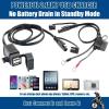 imageMOTOPOWER MP0609C 31Amp Waterproof Motorcycle Dual USB Charger Kit SAE to USB Adapter Cable Phone Tablet GPS ChargerbSAE to Dual USB Adapter  Ring Terminal Harness