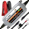 imageMOTOPOWER MP00205B 12V 1000mA Automatic Battery Charger Battery Maintainer Trickle Charger and Battery Desulfator with Timer Protection  Greya  Grey