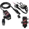imageMOTOPOWER MP0608 31Amp Motorcycle Dual USB Port SAE to USB Adapter Battery Monitor with Switch Control and LED Indicatorsa Dual USB  Batt Monitor  SAE Terminal Harness