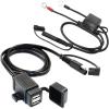 imageMOTOPOWER MP0609C 31Amp Waterproof Motorcycle Dual USB Charger Kit SAE to USB Adapter Cable Phone Tablet GPS ChargerbSAE to Dual USB Adapter  Ring Terminal Harness