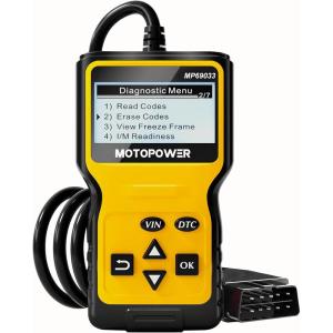 imageMOTOPOWER MP69033 Car OBD2 Scanner Code Reader Engine Fault Scanner CAN Diagnostic Scan Tool for All OBD II Protocol Cars Since 1996 YellowYellow