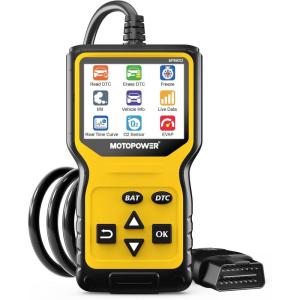 imageMOTOPOWER MP69033 Pro OBD2 Scanner Code Reader Check Engine Fault Light Diagnostic Scan Tool with Battery TesterYellow